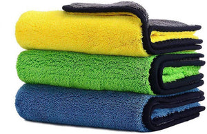 SHEEN Coral Microfiber Vehicle Washing Cloth (30x40) Pack Of 3